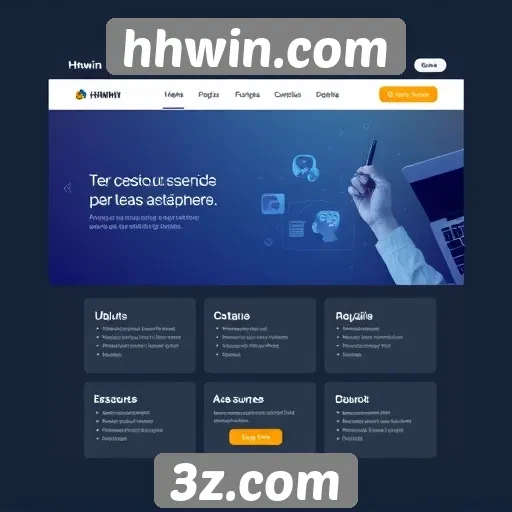Interface do usuário no site hhwin.com